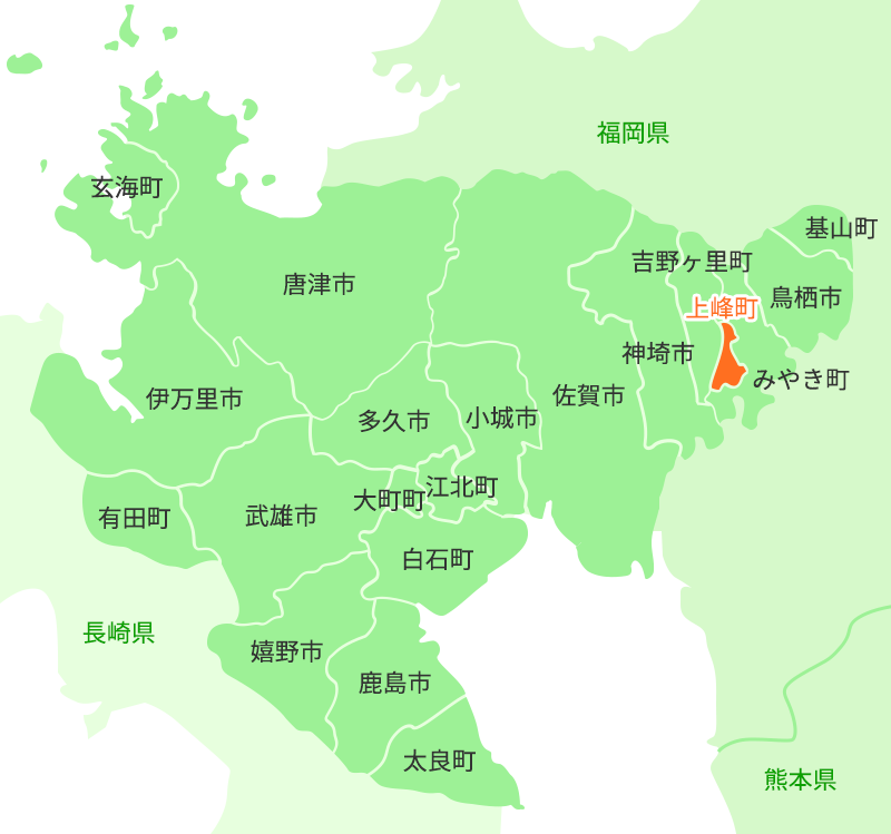 上峰町の地図