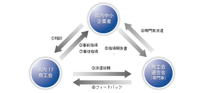 専門家派遣のフロー